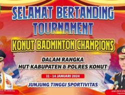 Kapolres AKBP Priyo Utomo, Buka Turnamen Konut Badminton Champions