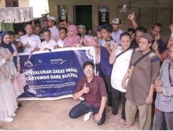 Wujudkan Kepedulian Sosial Bank Sultra Salurkan Zakat Maal Karyawan Bank Sultra