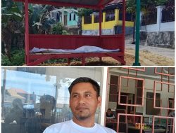 Ketua RT 14 Kelurahan Mandonga Bersama Warga Buat Pos Kamling